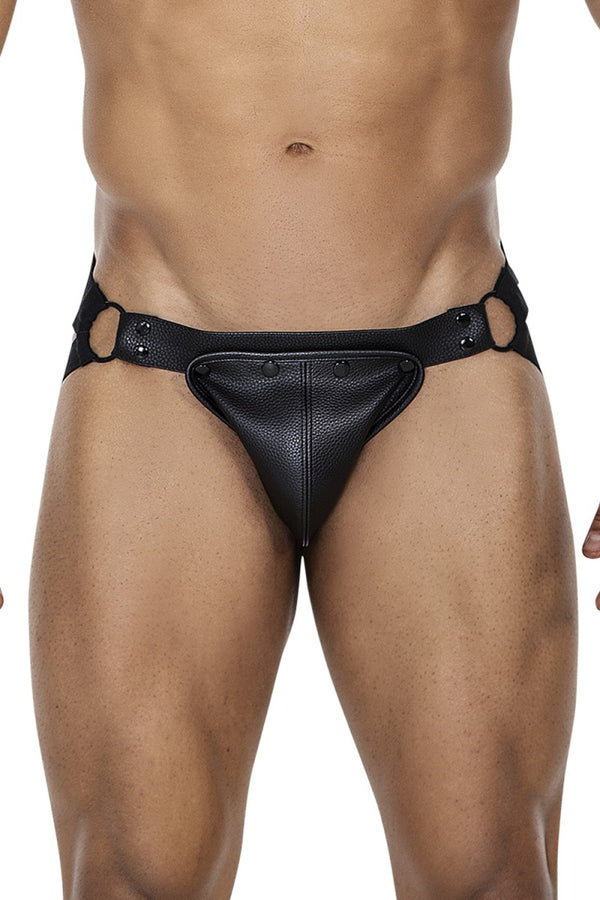 Herren Jock Snap mit Metallringen und Druckknöpfen Schwarz | CUT4MEN