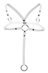 Herren-Harness mit Metallringen Weiß | CUT4MEN