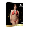 Rotes verführerisches Dessous Set mit weißem Plüsch von Le Désir by Shots – Ansicht 9