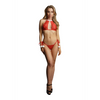 Rotes verführerisches Dessous Set mit weißem Plüsch von Le Désir by Shots
