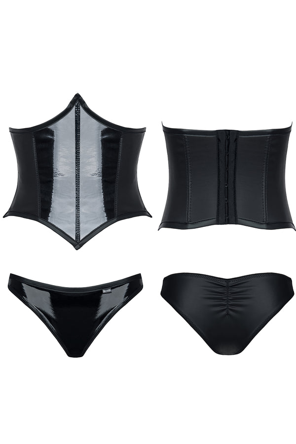 Verführerisches Dessous Set Cindy in Schwarz - Hard Candy Collection | Demoniq