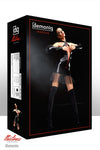 Wetlook-Minikleid - Martha - Set inkl. T-String, Strümpfe & Armstulpen | Demoniq