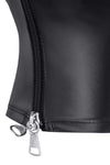 Total Domination Maske TDMaskblack001 - Schwarze Wetlook Kopfmaske mit Schloss | Demoniq