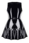 Schwarzes PVC Mini-Kleid mit Zwei-Wege-Reißverschluss TDPerlita001 | Demoniq SALE