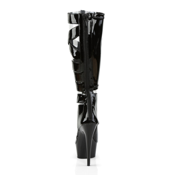 DELIGHT-600-49 Plateau Stiefel - Schwarz | Pleaser