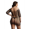 Schwarzes atemberaubendes kurzärmliges Minikleid in raffinierter Netzoptik von Le Désir by Shots – Ansicht 11