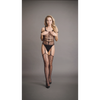 Schwarzer aufregender Bodystocking mit Strapsen im schicken Shredding Stil von Le Désir by Shots – Ansicht 7