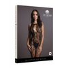 Schwarzer hochgeschlossener Bodystocking mit filigranem Spitzenmuster von Le Désir by Shots – Ansicht 2