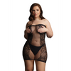 Schwarzes verführerisches Minikleid mit feinen Mustern von Le Désir by Shots – Ansicht 8