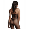 Schwarzer aufreizender Bodystocking aus Spitze mit offenem Schritt von Le Désir by Shots – Ansicht 4