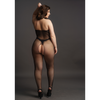 Schwarzer aufreizender Bodystocking aus Spitze mit offenem Schritt von Le Désir by Shots – Ansicht 13