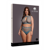 Blaues verführerisches Set mit aufregender Netzoptik von Le Désir by Shots – Ansicht 9