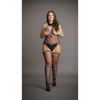 Schwarzer aufregender Straps Catsuit mit tiefem V Ausschnitt und Schnürdesign von Le Désir by Shots – Ansicht 14