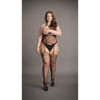 Schwarzer aufregender Bodystocking mit offenen Cups und edler Rückennaht von Le Désir by Shots – Ansicht 14
