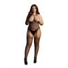 Schwarzer aufregender Bodystocking mit offenen Cups und edler Rückennaht von Le Désir by Shots – Ansicht 8