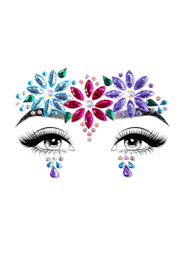 Dahlia Gesichtsjuwelen sticker mehrfarbig | Leg Avenue