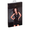 Wetlook-Minikleid mit Lack-Schnürungen F079 | Noir Handmade