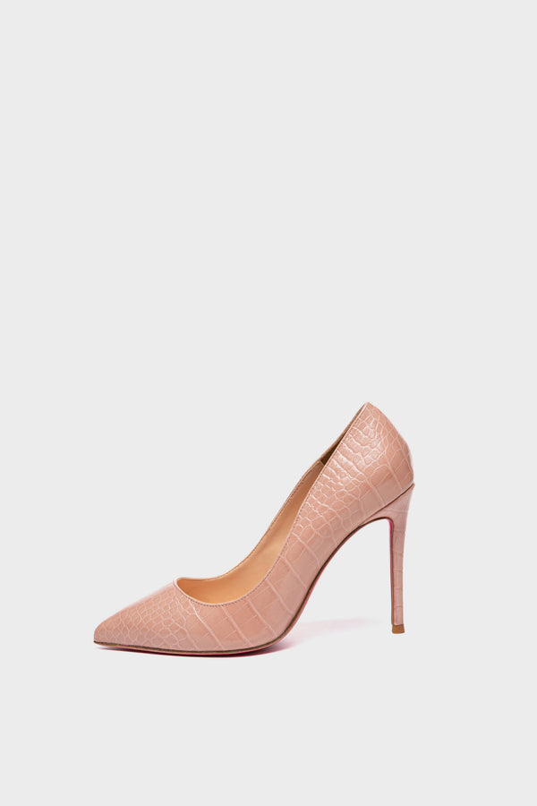 TAYA 100 Pumps in Nude Kroko von Giaro – Ansicht 5