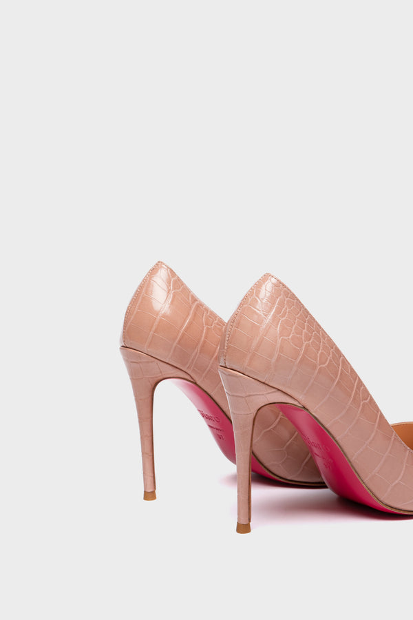 TAYA 100 Pumps in Nude Kroko von Giaro – Ansicht 9