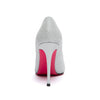 TAYA 100 Pumps in Silber Glitzer von Giaro – Ansicht 3