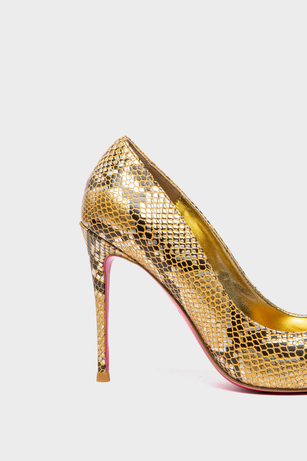TAYA 100 Pumps in Python Gold von Giaro – Ansicht 6