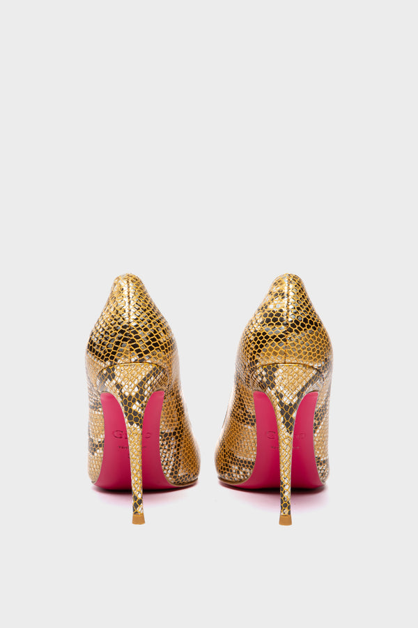 TAYA 100 Pumps in Python Gold von Giaro – Ansicht 9