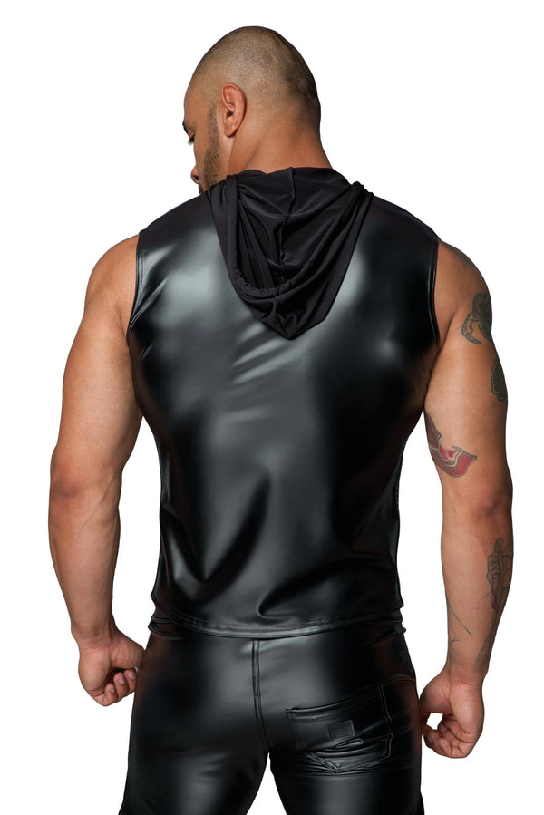 Herren Kapuzenshirt ohne Ärmel H062 | Noir Handmade