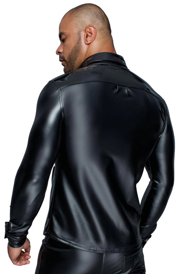 Herren-Hemd Powerwet Glanz Optik H064 | Noir Handmade