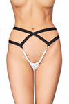 String-Tanga mit Karabinerhaken und abnehmbaren PVC-Perlen | 7Heaven