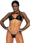 Dessous Set Bikini top, g-string schwarz | Leg Avenue