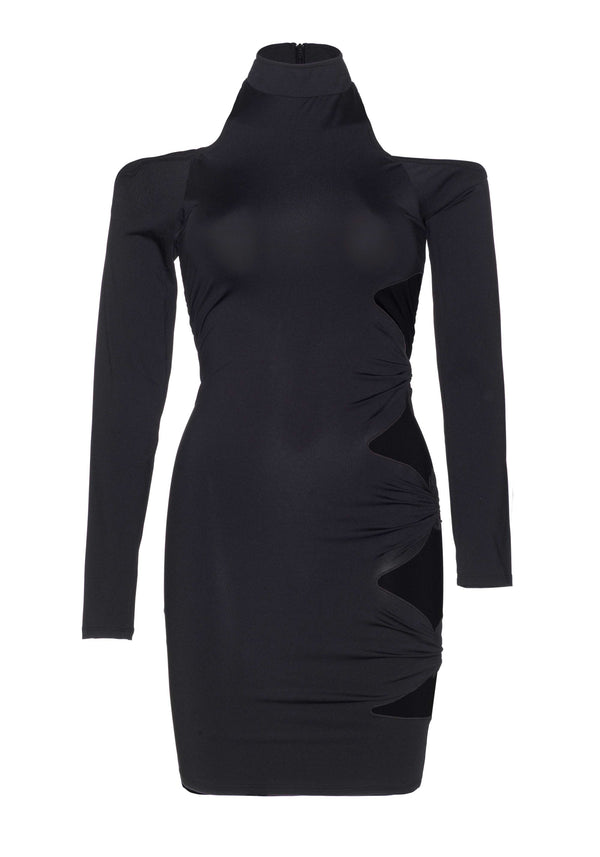 Minikleid mit Schulter Ausschnitt schwarz | Leg Avenue