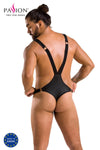 Herren-Body wetlook mit Metallelementen und Gummibändern | Passion Menswear