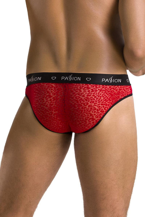 Herren Netz-Slip mit Samtprint elegantes Dessous Design | Passion Menswear
