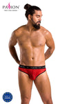 Herren Netz-Slip mit Samtprint elegantes Dessous Design | Passion Menswear