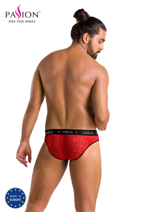 Herren Netz-Slip mit Samtprint elegantes Dessous Design | Passion Menswear