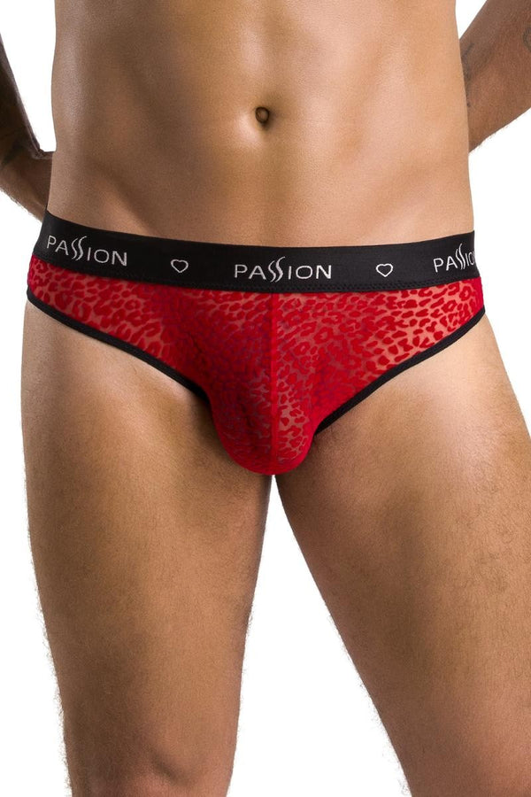 Herren Netz-Slip mit Samtprint elegantes Dessous Design | Passion Menswear