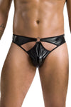 Herren String mit Metallring und Gummibändern aus Wetlook | Passion Menswear