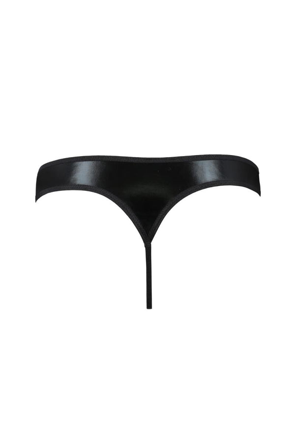 Herren String mit Metallring und Gummibändern aus Wetlook | Passion Menswear