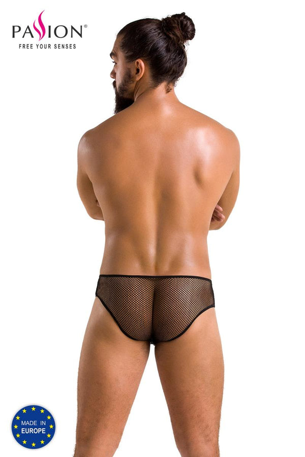 Herren Slip mit Schnürung aus Kunstleder und Netzmaterial | Passion Menswear
