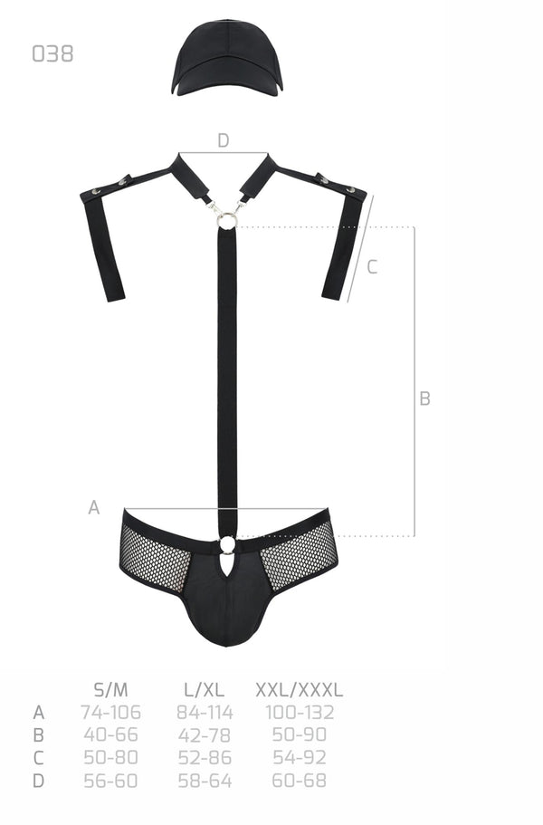 Harness Set mit Netzdetails und Metallelementen | Passion Menswear