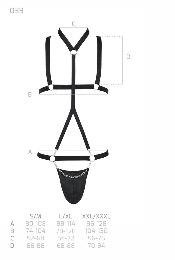 Harness-Set mit Gummibändern und Metallelementen | Passion Menswear