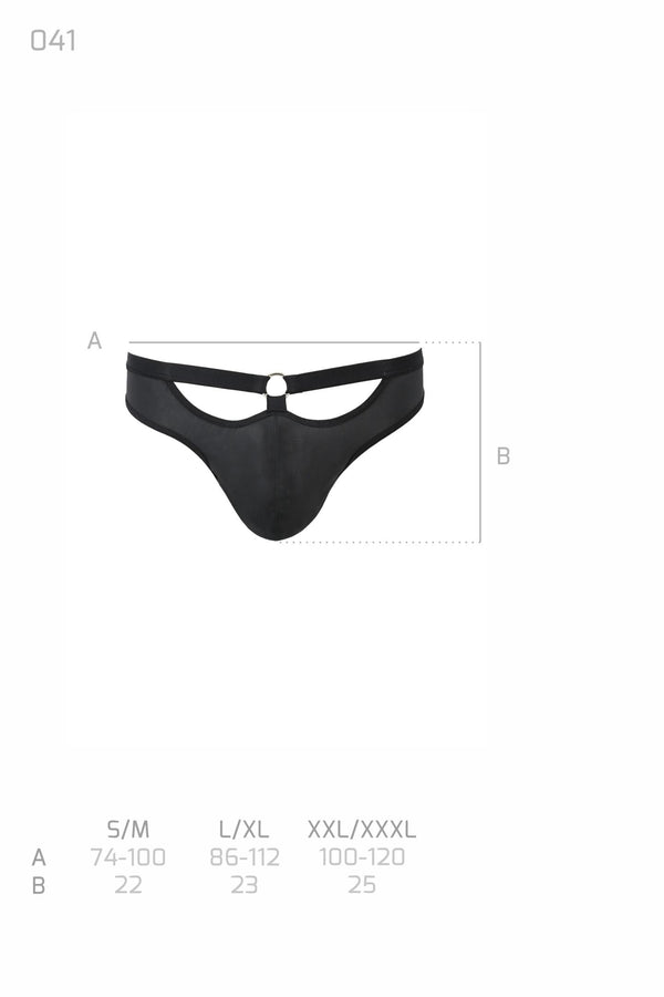 Männer Slip ouvert mit Metallring und Gummibändern | Passion Menswear