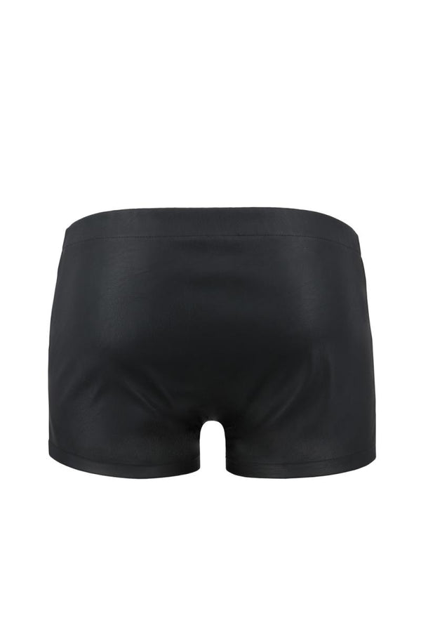 Herren Kunstleder Shorts mit seitlicher Öffnung und Gummibund | Passion Menswear