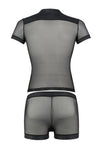 Erotisches Herren-Dessous-Set mit Knöpfen und Netzeinsätzen | Passion Menswear