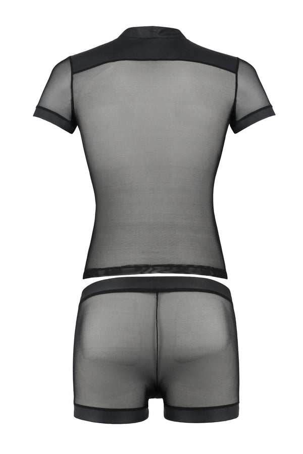 Erotisches Herren-Dessous-Set mit Knöpfen und Netzeinsätzen | Passion Menswear