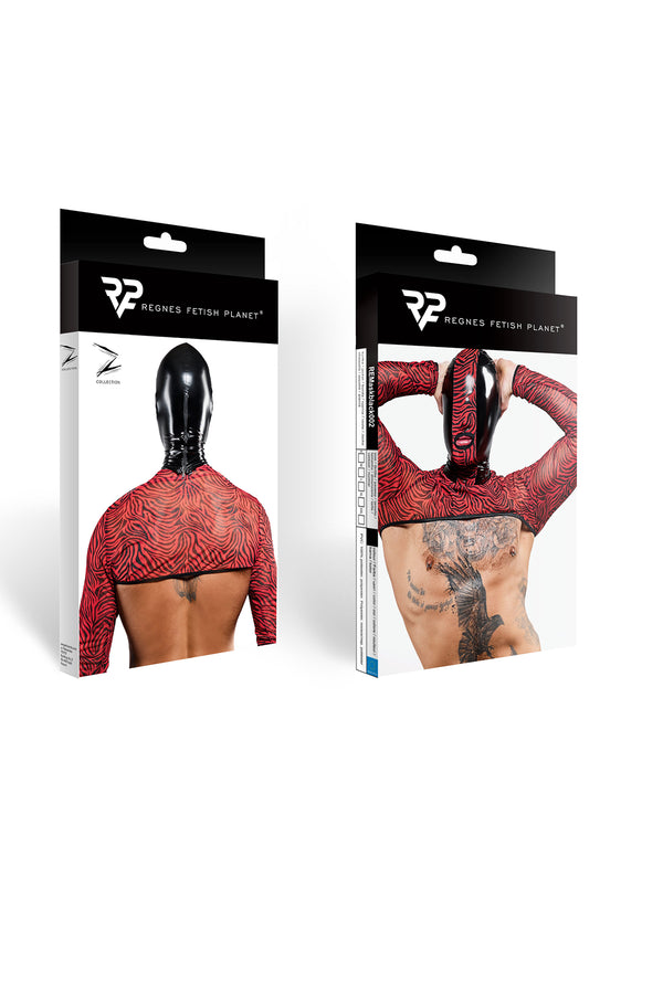 Hochwertige Vinyl-Maske Blickdicht SR-Zebra | Regnes Fetish Planet