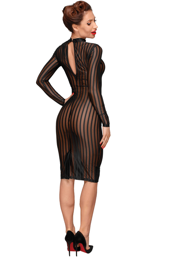 Edles Tüll-Kleid mit Spitzendetails F182 | Noir Handmade