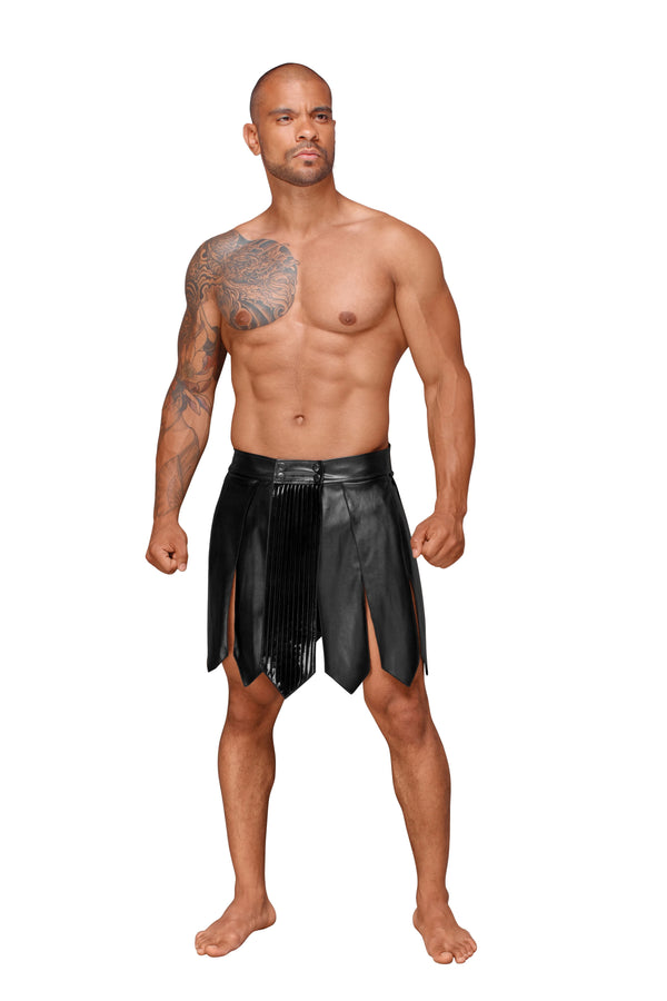 Gladiatorenrock Lack-Ornamente Herren H053 | Noir Handmade