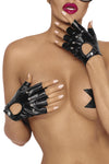 Sexy Wetlook Fingerlose Handschuhe F264 | Noir Handmade