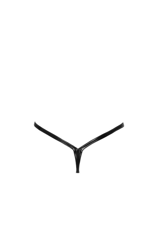 Verführerischer Wetlook String in matter Optik - P010 Elegance | Noir Handmade